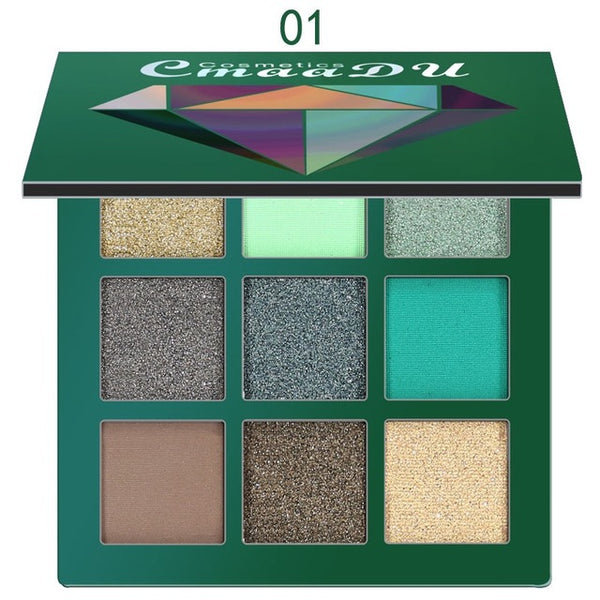 Palette Shimmer and Shine Diamond Powder Pigment Cosmetics
