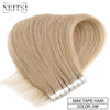 Adhesive Extension Colors Straight Skin Weft Natural Hair