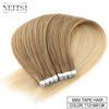 Adhesive Extension Colors Straight Skin Weft Natural Hair