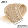 Adhesive Extension Colors Straight Skin Weft Natural Hair