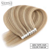 Adhesive Extension Colors Straight Skin Weft Natural Hair