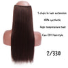 Black Brown High Temperature Synthetic Hair Piece