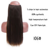 Black Brown High Temperature Synthetic Hair Piece