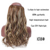 Black Brown High Temperature Synthetic Hair Piece